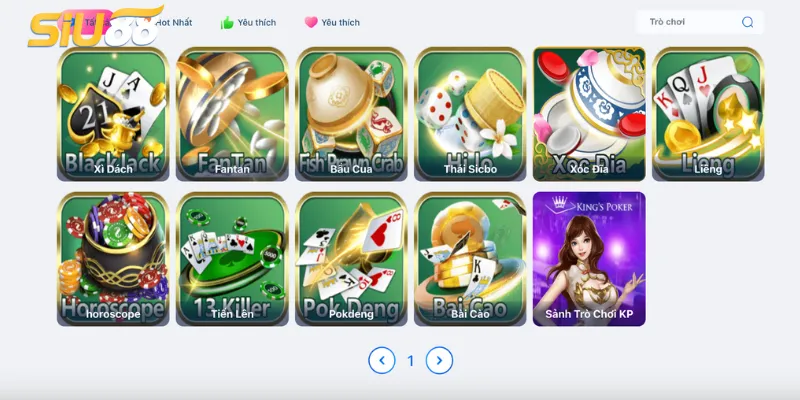 Top những game bài hay nhất tại Siu88